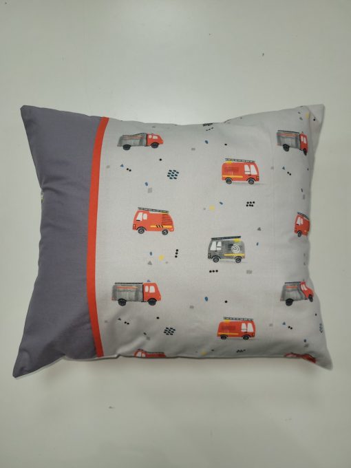 Cojín guardería bomberos personalizable