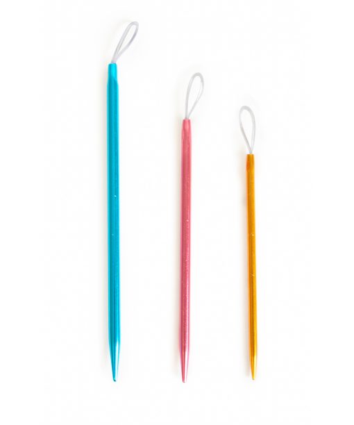 Katia Set de 3 agujas para lana con ojo de nylon